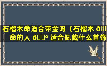 石榴木命适合带金吗（石榴木 🌾 命的人 🐺 适合佩戴什么首饰）